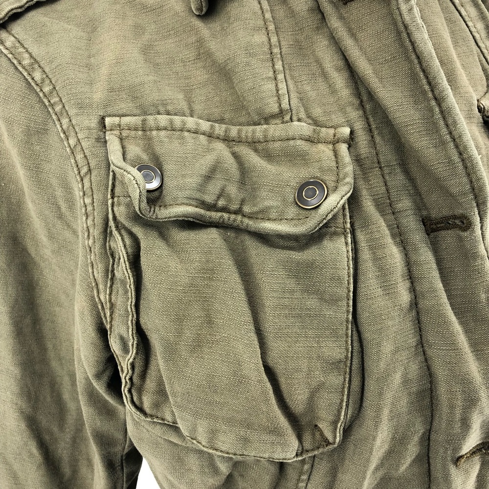 Free People Olive Green Not Your Brothers Cargo Style Jacket Coat - Picture 5 of 12